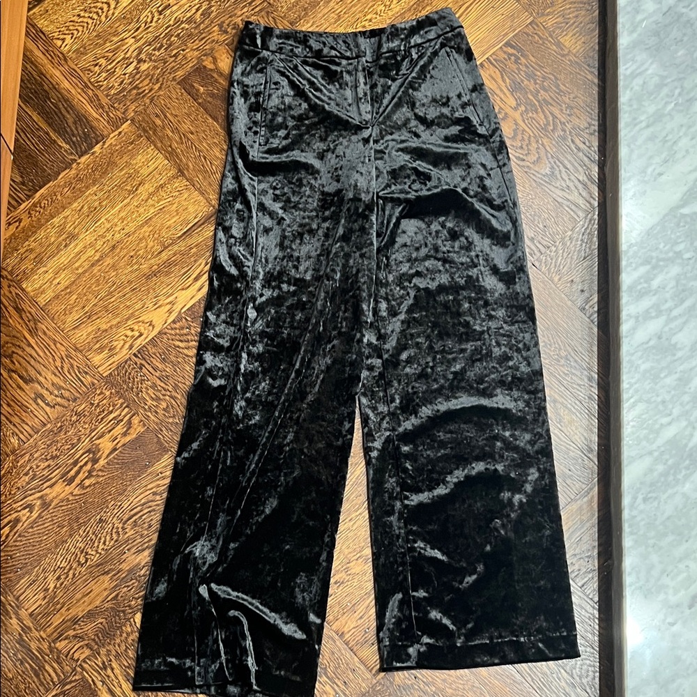 Cynthia Rowley Black Velvet Trousers